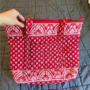 Red Paisley Vera Bradley Tote Bag